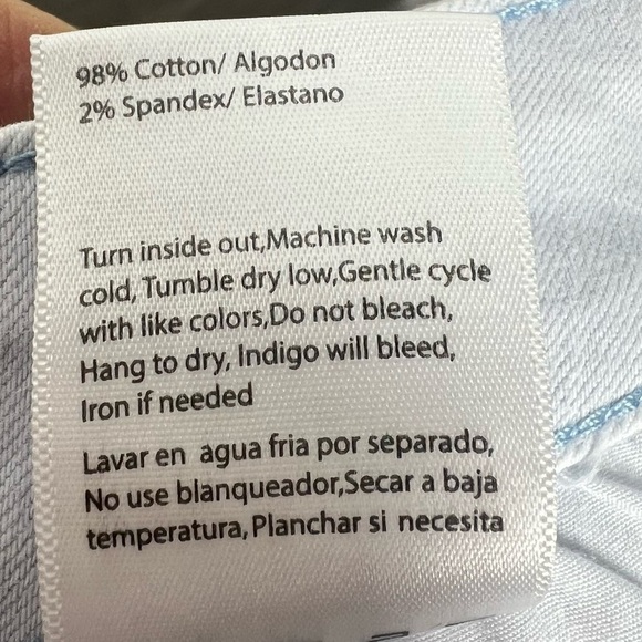 RISEN Wide Leg Jeans Light Wash Ice Blue Plus Size 3 XL - Picture 9 of 11